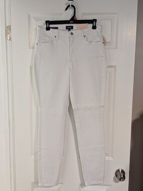 NYDJ White Skinny High-Rise Jeans for Women Ami 6
